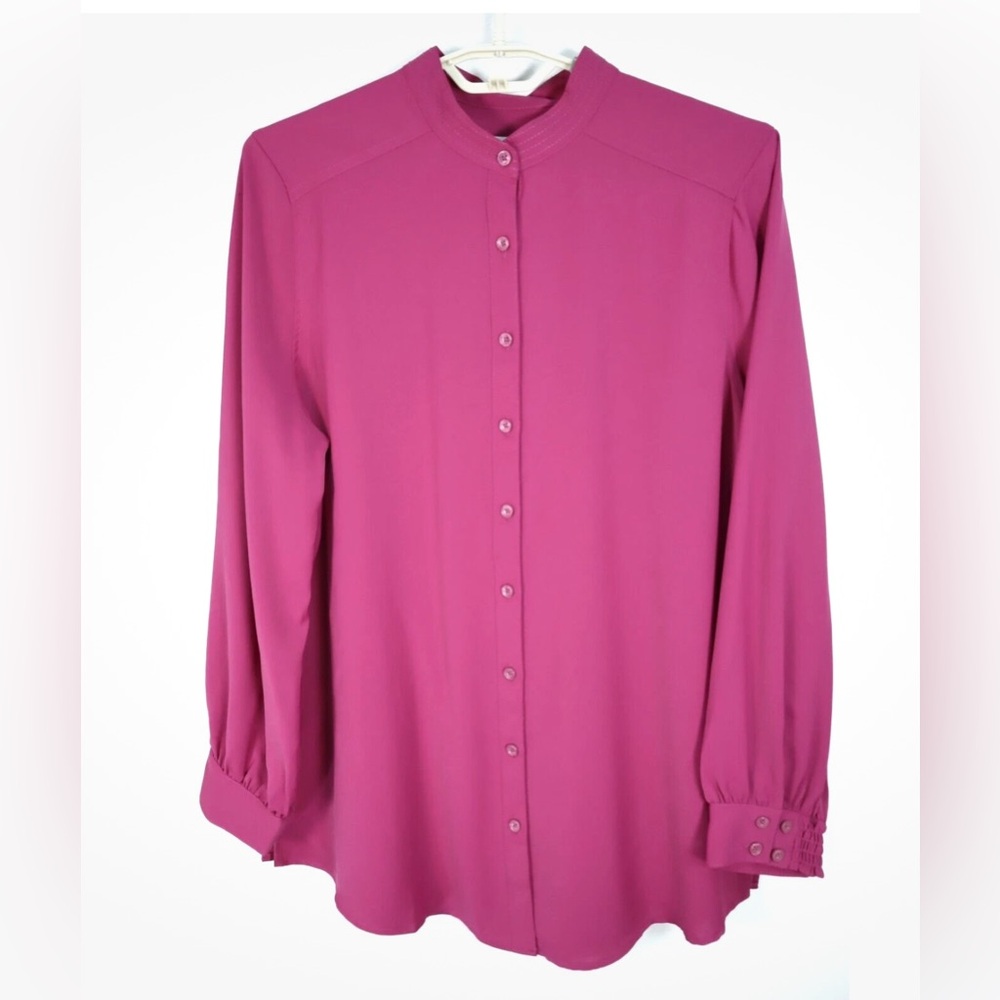 Size 12 (2) magenta blouse from Chico’s
